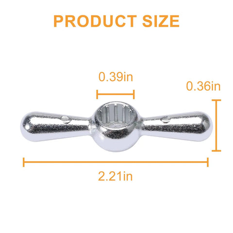 Image of Broach Sillcock Tee Hose Bibb Replacement Handle Set 2 Pack For Outdoor Faucets 12 Broach Point showing dimensions