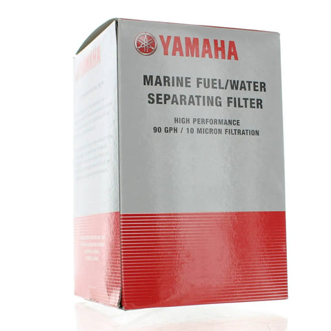 Go-To Outboard Fuel Water Separating Filter 10 Micron High Performance 90 GPH Replacement box with Yamaha branding