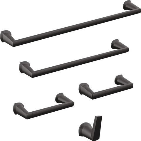 24 Inch Matte Black Towel Bar for Bathroom Wall Mounted Towel Rack Sturdy Zinc Construction No Fuss Install Easy Mount Towel Holder