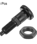 3 Piece Push Fit Ball Nose Spring Plunger Set M10 X 1 Thread Carbon Steel Black Oxide Heavy Duty Locking Pins for jigs and fixtures