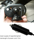 Shkalacar digital car thermometer and clock gauge with LED display, DC 12V; front-dash view with cigarette lighter plug.