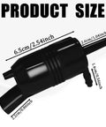 Top Shelf Windshield Washer Pump With Heavy Duty Grommet Ready To Go Direct Fit Replacement For Chevrolet Gmc Buick Cadillac Pontiac Cars And Trucks Runs Like A Charm Every Single Day size image showing dimensions and black design.