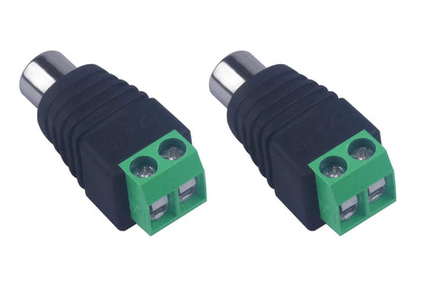 Smooth As Butter Rca To Av Screw Terminal Connector Speaker Wire To Rca Adapter Solderless Audio Video Converter for quick DIY installs.