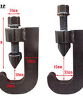 Beefy Truck Tie Rod End Removal Tool For Drag Link Ends CrV Steel Fully Heat Treated Built To Handle Adjusting And Removing Tie Rods On Most Trucks Semi Trucks And Buses Easy Disassembly Of Jammed Tie Rods, 140mm tool, 30mm head