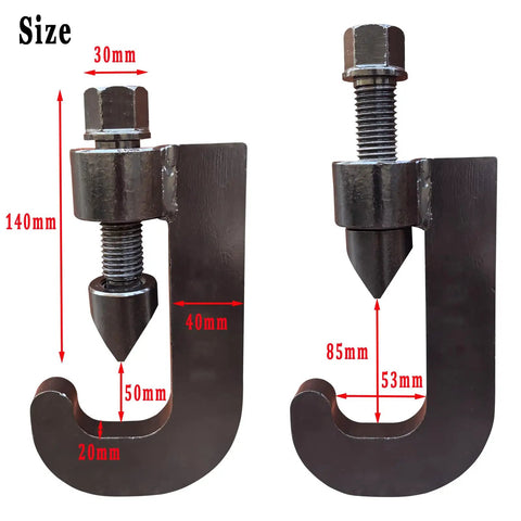 Beefy Truck Tie Rod End Removal Tool For Drag Link Ends CrV Steel Fully Heat Treated Built To Handle Adjusting And Removing Tie Rods On Most Trucks Semi Trucks And Buses Easy Disassembly Of Jammed Tie Rods, 140mm tool, 30mm head