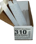 Box of 12 mixing nozzles for epoxy grout systems, labeled '310 Mixing Nozzles' for smooth application in construction.