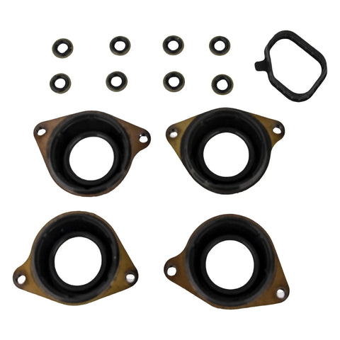 Engine Valve Cover Gasket Set For Accord 2.4L K24 EX EX-L LX LX-S Coupe Sedan 2013 2014 2015 2016 2017 Replacement 12030-5A2-A01 Direct Fit Top Grade Materials Durable Seal Easy Install. valve cover gasket set, black rubber seals, and O-rings