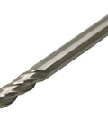 End mill bit, side view, 4-flute HSS square-nose CNC router bit