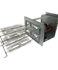 Premium Electric Heat Kit Kickin Up The Comfort With Solid Supplemental Warmth Up To 68000 Btu Compatible With VersaPro And Hyper Heat Air Handlers Straightforward 240V Setup, showing heating coils in a metal housing.