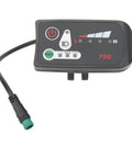 Large LED Display Meter For Electric Bikes 24V 36V 48V Multifunctional Computer With 5 Pin Connector showing control buttons