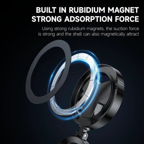 Magnetic CPL Filter For iPhone With Quick Mount showcasing strong rubidium magnet and adsorption force for secure attachment.