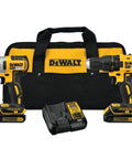 20V Max Compact Drill And Driver Power Tool Kit For Versatile Home Repair with brushless motor, battery, and carrying bag.