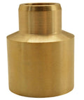 Brass shift shaft bushing, front view; cylindrical with a smaller top boss