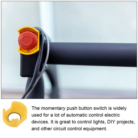 Two Feet Emergency Stop Guard Protective Cover For Push Button Switch 42mm Yellow Two Pack Snap On Easy Install on equipment