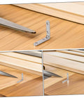 12 Pack Zinc Alloy Box Hinges For Jewelry Boxes And Small Wooden Cabinets NUOBESTY Hinges installed on wood surface with 90 degree position