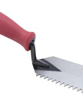 QLT V Notched Margin Trowel For Flooring And Tiling, Soft Grip Handle, 5 By 2 Inch Blade, One Quarter Inch V Notch, Pro Grade Margin Tool