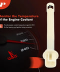 New Engine Coolant Temperature Sensor For Buick Cadillac Chevy GMC Bolt installed next to dashboard temperature gauge.
