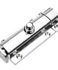 Heavy Duty Sliding Door Lock Bolt Featuring Smooth Gliding Gate Latch Crafted Thick And Tough From Zinc Alloy Security Hardware for rugged entryway doors, polished chrome finish.