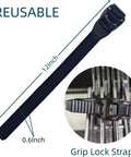 Heavy Duty Reusable Ratchet Cable Ties 12 Inch Grip Lock Straps, showcasing 12 inch length and 0.6 inch width for securing loads.