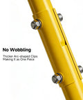 Extendable Pond Weed Cutter Kit With A Three-Sided Blade And Aluminum Poles For Cattails And Garden Weeds Angled Cutting Without Repositioning Durable Yellow Tool For Quick Yard Cleanup And Lawn Pond Maintenance, yellow pole clip detail