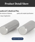 Close-up of two 1mm stainless steel cylindrical locating pins from 100 Pcs 1Mm Stainless Steel Shelf Pins Dowel Rods For Cabinets and Woodwork
