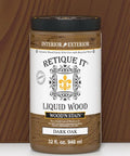Smooth Operator Liquid Wood Gel Stain in Dark Oak, 32 oz jar for furniture and decking projects.