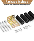 2 Pack 6 Inch Slide Gate Guide Roller With L Bracket Universal Sliding Gate Rollers Adjustable Fit For Sliding Gates Doors And Garage Doors Galvanized Steel Weather Resistant Rust Proof Hardware Kit displayed with bolts, L-brackets, and rollers.