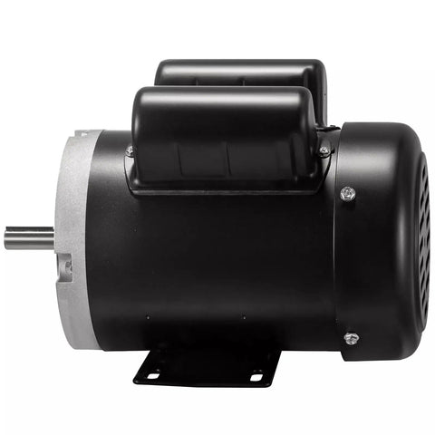 1.5HP Single Phase Electric Motor 1750 RPM 56C Frame With Five Eighths Inch Shaft 115 230V SHDC Four Pole Replacement For VEVOR OEM, side view