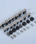 Heavy Duty Shelf Brackets Wall Mount Steel Cabinet Cupboard Support For Closet Pantry Garage with mounting screws shown