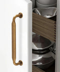 Antique Brass Cabinet Pulls 5 Inch 128mm Hole Centers Zinc Alloy Vintage Drawer Handles for Kitchen Cabinets 10 Pack