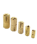 Concealed Barrel Hinges 2 Pack Gold Copper Finish for Cabinet Doors Fits 8mm to 18mm Door Thickness 12mm Common Ultra Low Profile