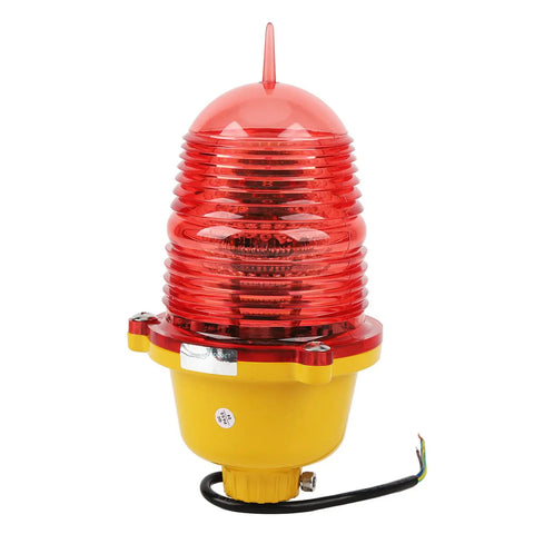 Ultra Bright LED Obstruction Warning Light For Boats, Towers, And Cranes, Weatherproof IP68 Obstacle Beacon with red PC housing