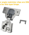 30 Pack Cabinet Door Angle Restriction Clips For 90 Degree Limit To Prevent Slamming And Wall Dings With Super Snug Hinge Guards That Keep Your Kitchen Cupboards Safe And Sound While Acting As The Ultimate Wall Savior In Any Space hinge type showing clip fit