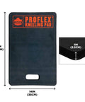 ProFlex 380 Kneeling Pad Built Tough With Thick NBR Foam Cushions Water Resistant Knee Mat For Work Garage And Bath Time Durable Foam Padding That Wont Compress 14 by 21 Inches Black with dimensions
