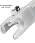 Beefy Adjustable Ball Joint Separator Tool For Auto Repairs Durable Steel Construction With Black Oxide Pins close-up view