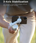 Person holding Next Level Smartphone Gimbal Stabilizer With Tripod Magnetic Quick Attach Design Portable Foldable Body ActiveTrack