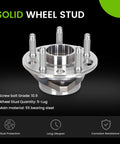 Solid wheel stud from Two Pack Front And Rear Wheel Bearing And Hub Assembly 513288 Fit 2010-2017 Equinox Malibu Impala Terrain.