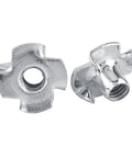 Heavy Duty Four Prong M8 T Nuts For Woodworking And Small Boards With Rust Resistant Zinc Plating Easy Install 30 Piece Set