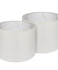 Light Gray Lamp Shade Set Of 2, 13x13x10 Inches, Easy Assembly For Table, Bedside, And Floor Lamps, Spider Fitter, Harp Compatible