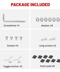 Package contents for No Drilling Required Front License Plate Bracket For Subaru WRX Forester Crosstrek XV Impreza.