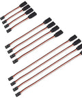 12 Pack RC Servo Extension Cables 3-Pin Male To Female For JR Futaba Remote Control Parts Includes 10cm 20cm And 30cm Lengths