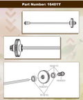 Diagram of 1 16 Scale RC Car Spur Gear 16401Y With Pinion 16392B components and assembly details.