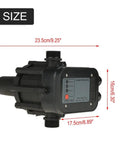 Automatic Water Pressure Controller Switch 220V For Self Priming Pumps And Jet Pumps with size dimensions labeled