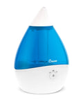 Droplet Ultrasonic Cool Mist Humidifier For Bedroom And Office 0.5 Gallon Mini Humidifier Blue And White Finish