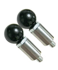 Tough As Nails Spring Loaded Pull Pin With Comfortable Ball Handle Quick Release Steel Plunger Dowel Rod For Machine Tooling And Workshop Rigging Gear Three Eighth Inches Pair, showing two spring loaded pull pins with black ball handles.