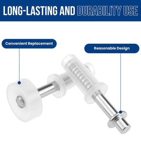 Bi-Fold Door Top Roller Hardware Kit With Spring Loaded Pivots And Guide Wheels For Closet Folding Shower Pocket And Accordion Doors DIY Replacement Parts.