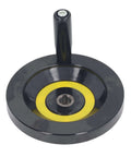 Rock Solid Lathe Hand Wheel With 160mm Outer Dia And 16mm Mount Hole, engineering plastic handwheel with detachable handle