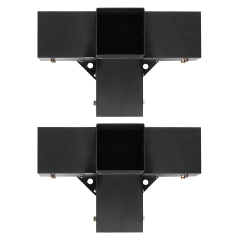 Four Way 4x4 Pergola Brackets Heavy Duty Tough As Nails Corner Brackets For Wood Beams Easy Installation For Outdoor Gazebos Patios Log Cabins 2 Pack Post Base Hardware To Stop Rot And Sun Damage Weatherproof.