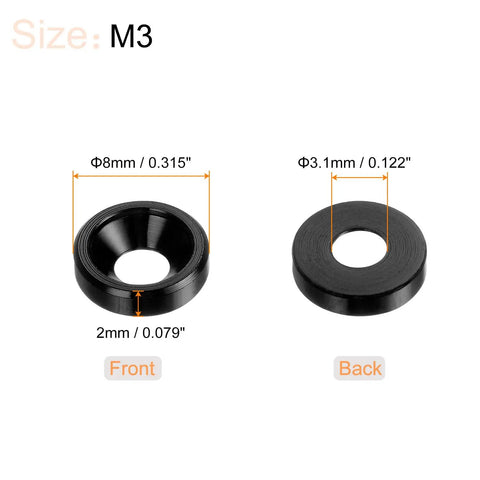 Premium 6061 Aluminum Alloy Countersunk Washers Featuring Sleek Anodized Finish Heavy Duty Corrosion Resistant Fasteners For Weekend Warriors And Pro Builders Drop Dead Reliable Performance Daily