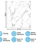 Dishwasher Magnet Cover White Marble Black Texture Cool Look Reusable Magnetic Sticker For Door Panels 21x26 features and dimensions.